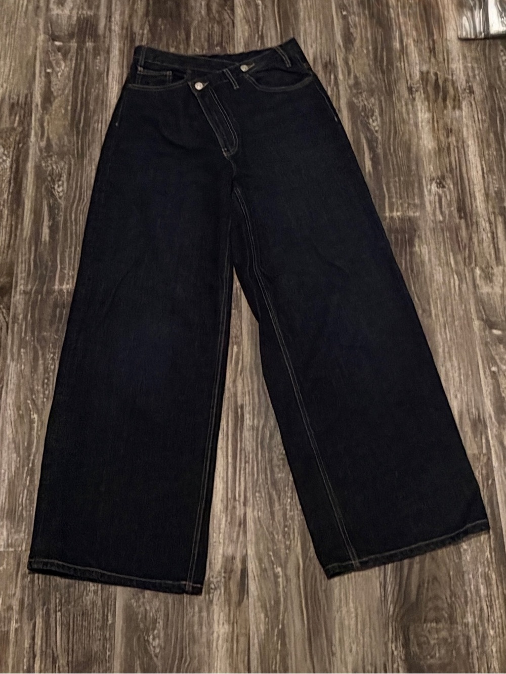 Zara Wide Leg Crossover Jeans